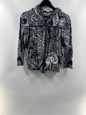 Vintage Y2K Papa Paisley Beaded Sequin Zip Up Hoodie – Women's Medium